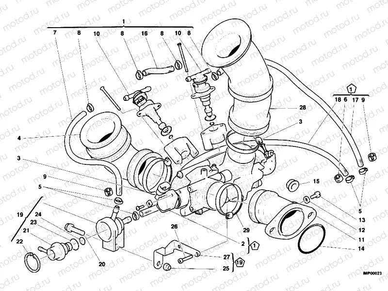 THROTTLE BODY » INTAKE, CARBURETTOR