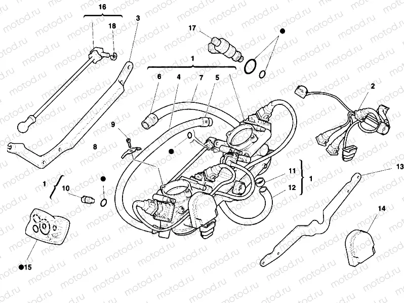 THROTTLE BODY » INTAKE, CARBURETTOR