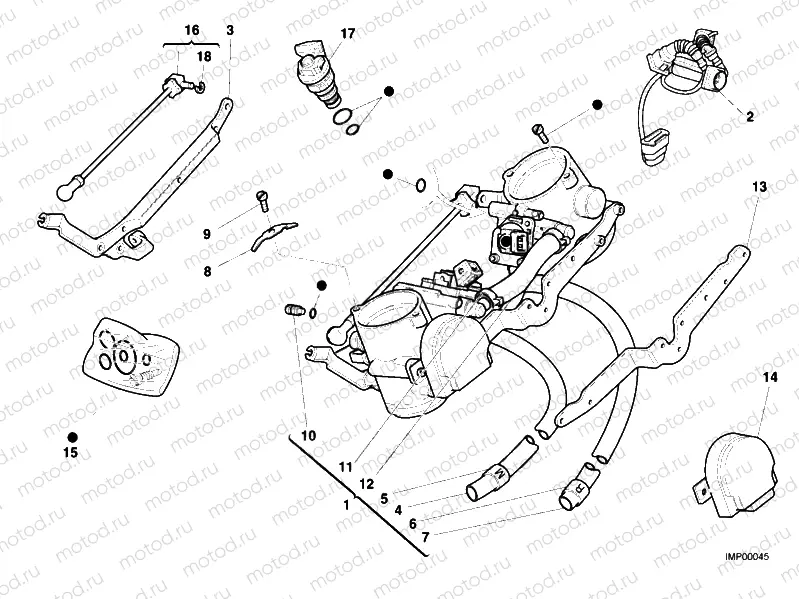 THROTTLE BODY » INTAKE, CARBURETTOR