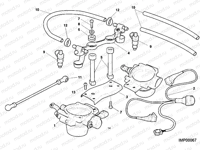 THROTTLE BODY » INTAKE, CARBURETTOR