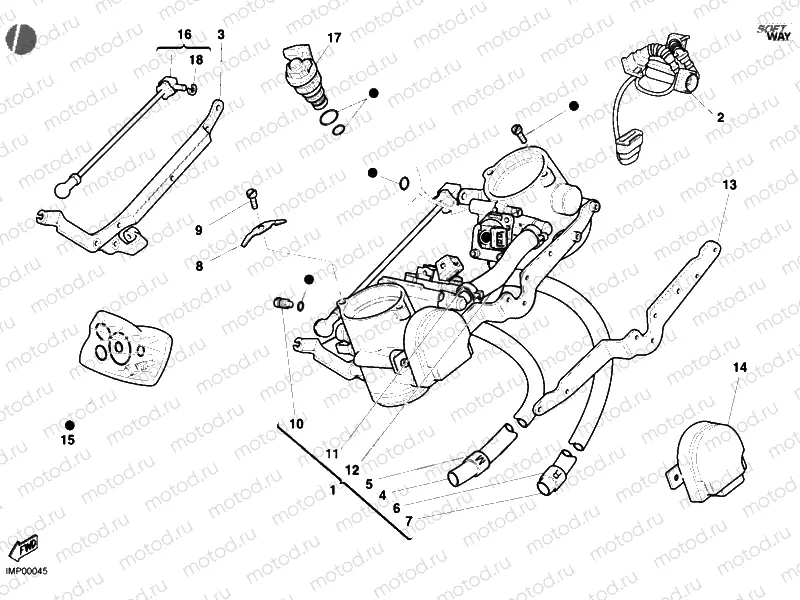 THROTTLE BODY » INTAKE, CARBURETTOR