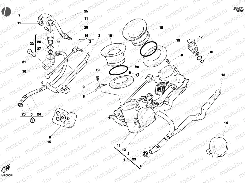 THROTTLE BODY » INTAKE, CARBURETTOR
