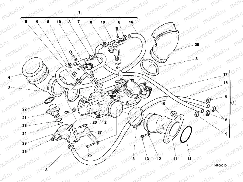 THROTTLE BODY » INTAKE, CARBURETTOR