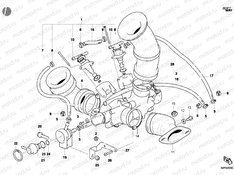 THROTTLE BODY » INTAKE, CARBURETTOR