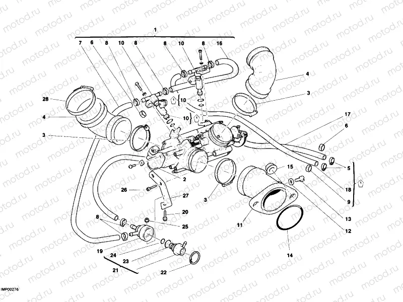 THROTTLE BODY » INTAKE, CARBURETTOR