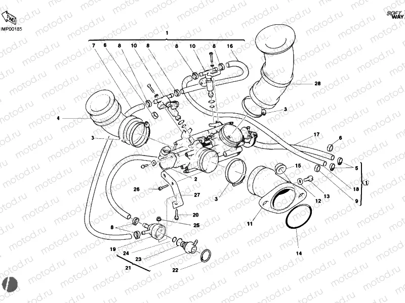 THROTTLE BODY » INTAKE, CARBURETTOR