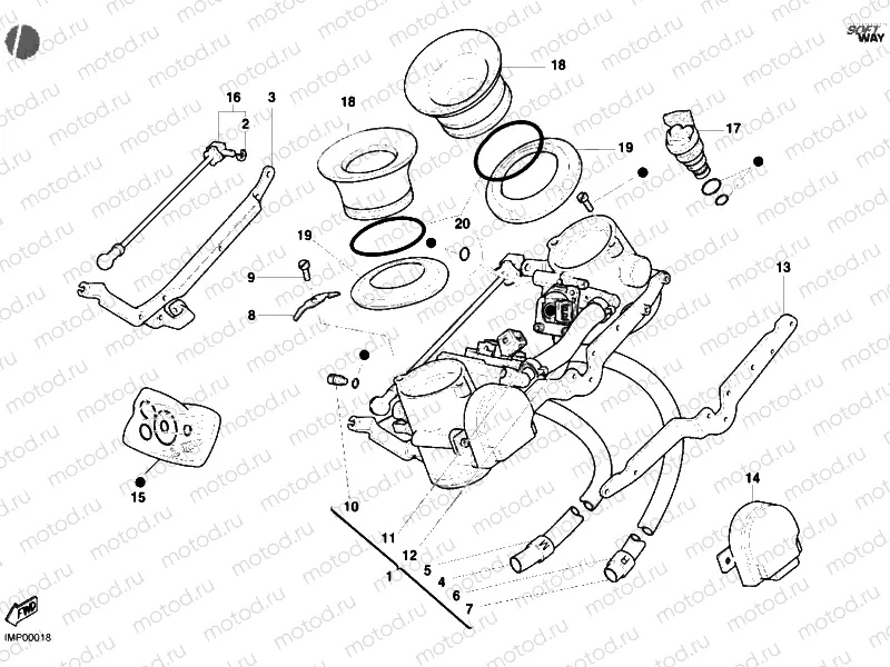 THROTTLE BODY » INTAKE, CARBURETTOR