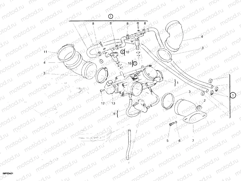 THROTTLE BODY » INTAKE, CARBURETTOR