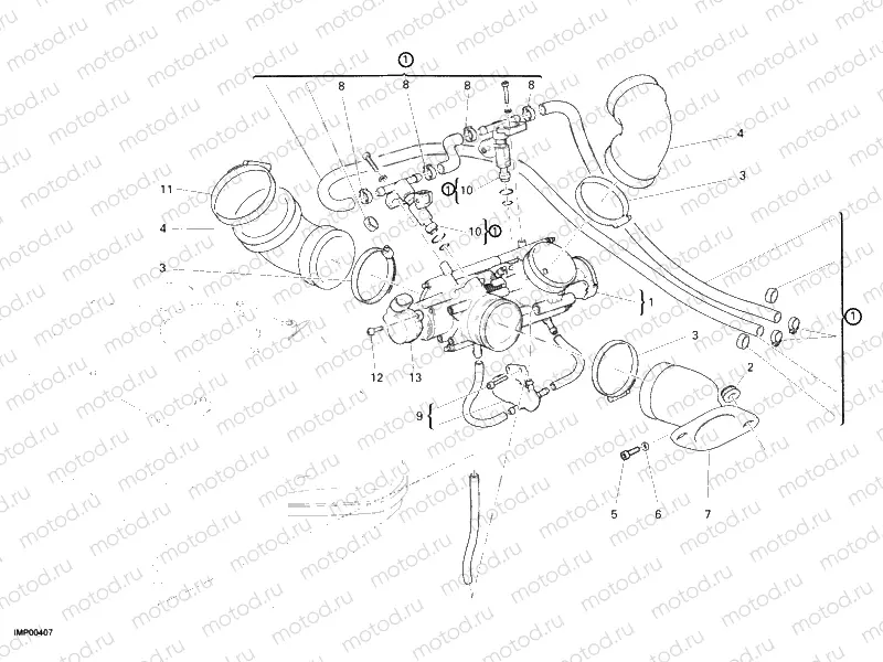 THROTTLE BODY » INTAKE, CARBURETTOR