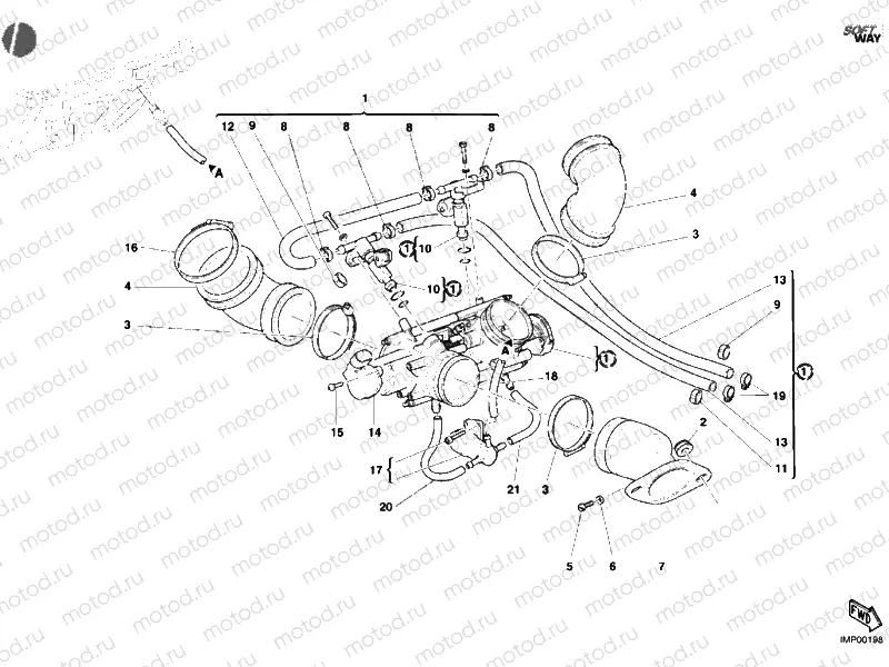 THROTTLE BODY » INTAKE, CARBURETTOR