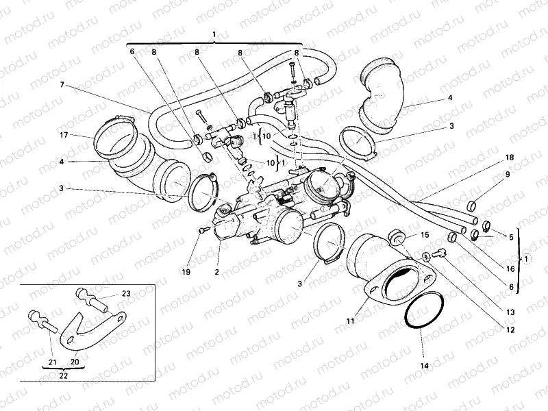 THROTTLE BODY » INTAKE, CARBURETTOR