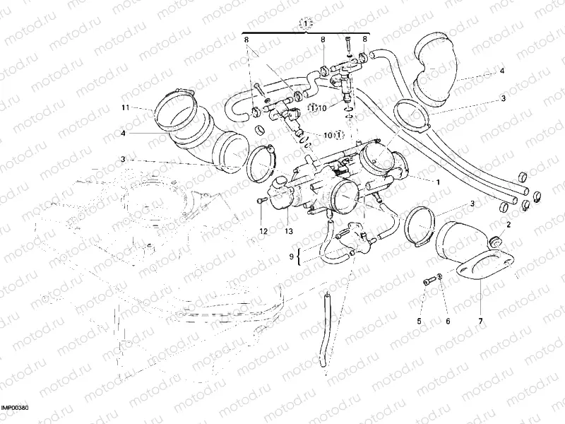 THROTTLE BODY » INTAKE, CARBURETTOR
