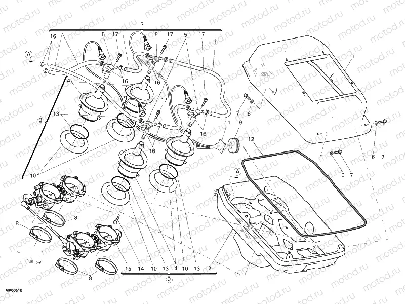 THROTTLE BODY » INTAKE, CARBURETTOR