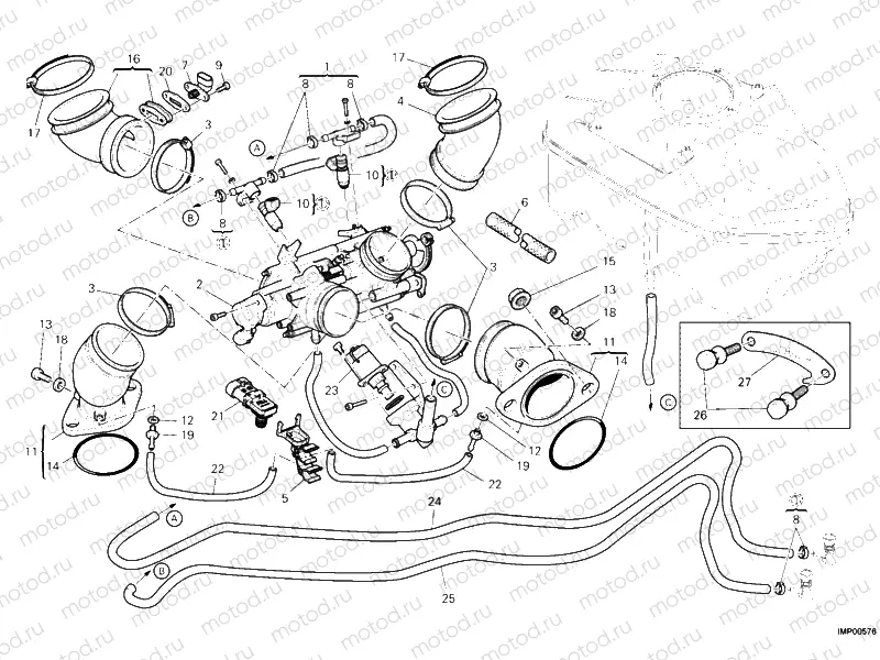 THROTTLE BODY » INTAKE, CARBURETTOR