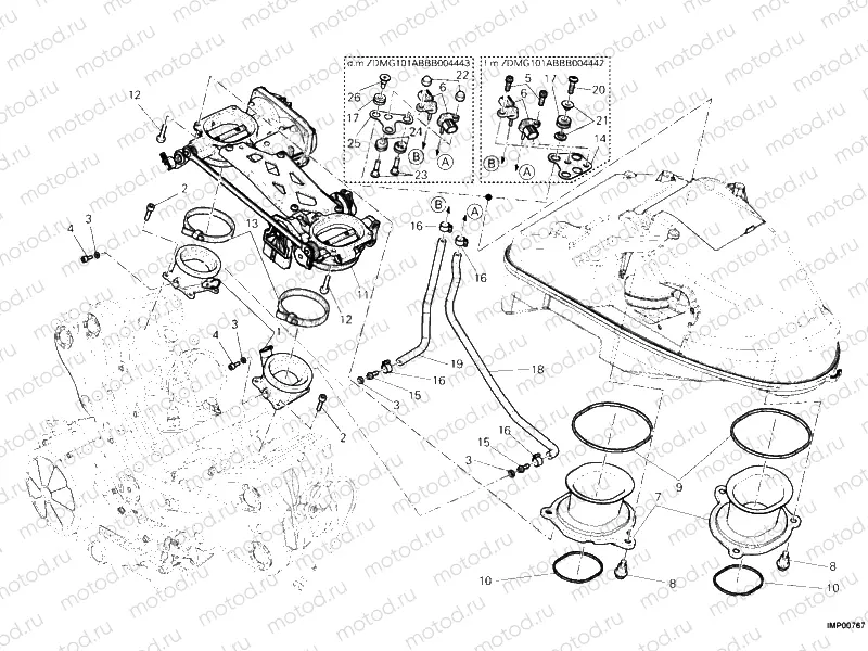 THROTTLE BODY » INTAKE, CARBURETTOR