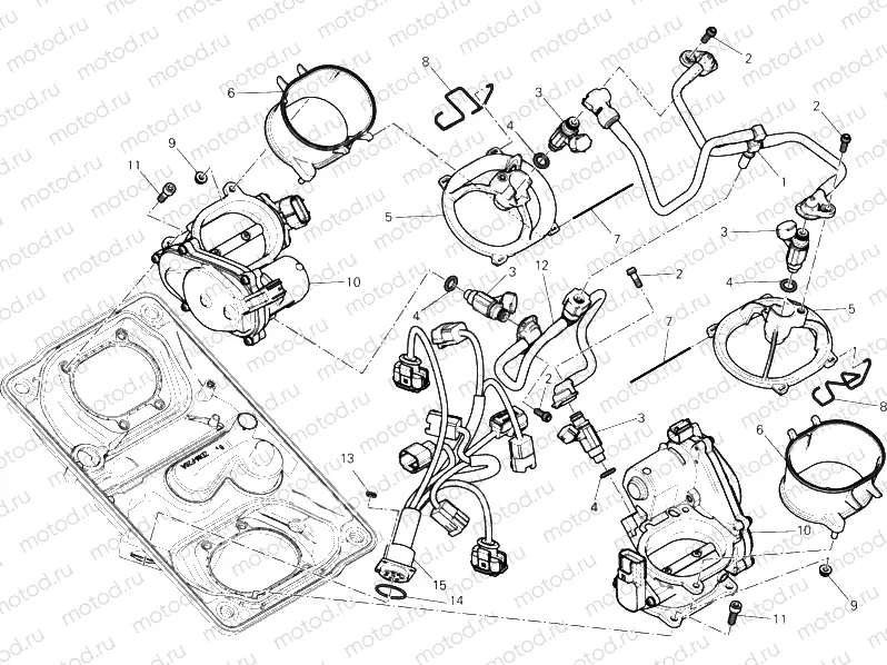 THROTTLE BODY » INTAKE, CARBURETTOR