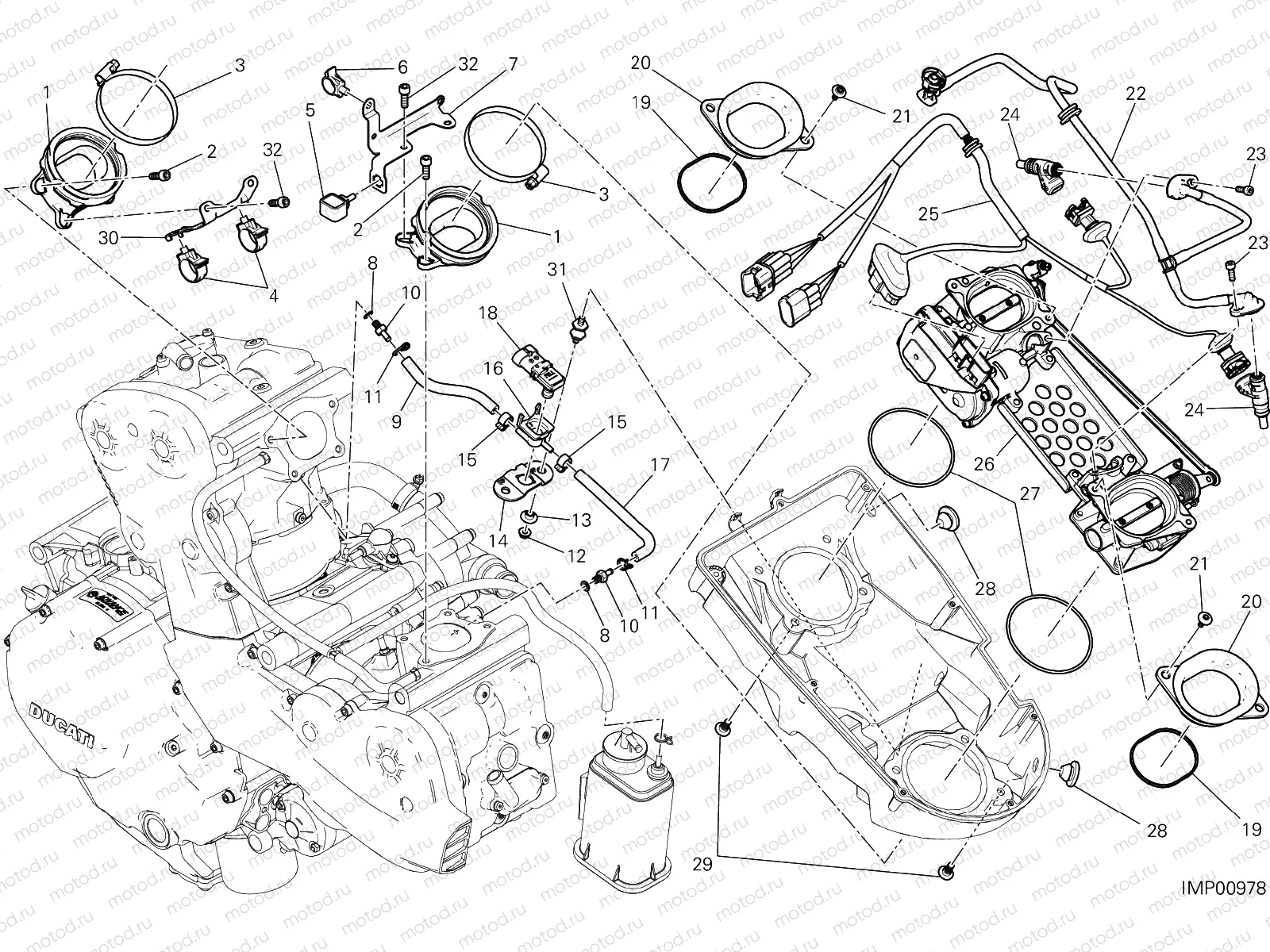 THROTTLE BODY [MOD:M 1200R]