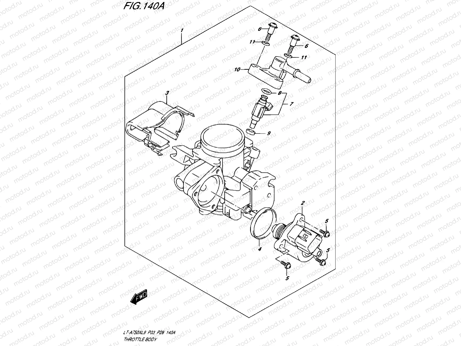 THROTTLE BODY (X/P03)