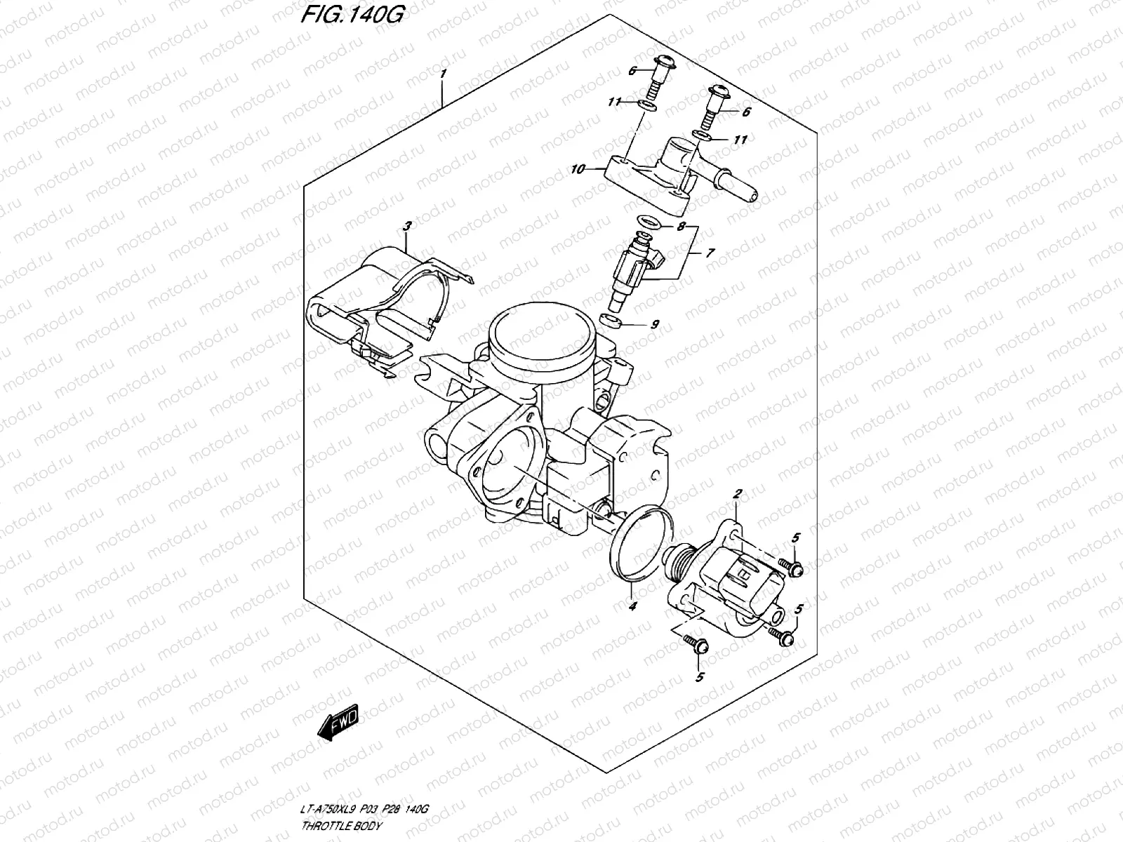 THROTTLE BODY (XPZ/P03)