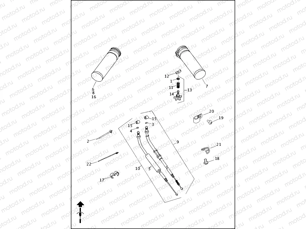 THROTTLE CONTROL - ALL MODELS EXCEPT FXDLS