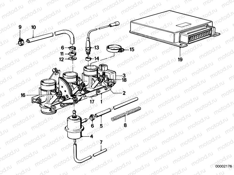 Throttle housing assy/control unit