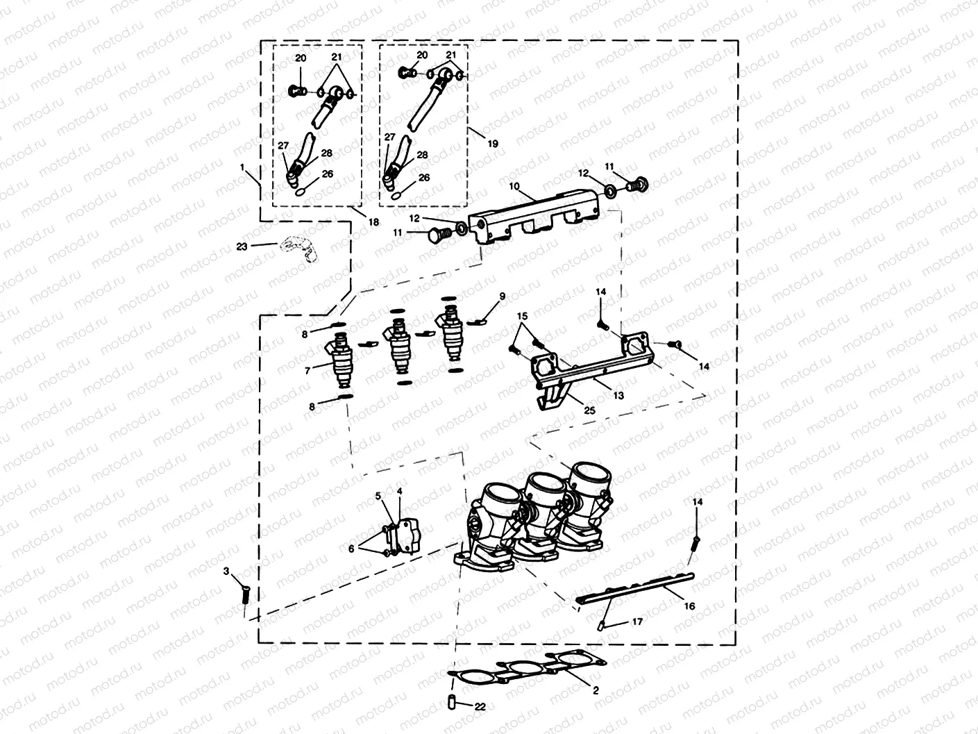Throttles, Injectors, Fuel Rail