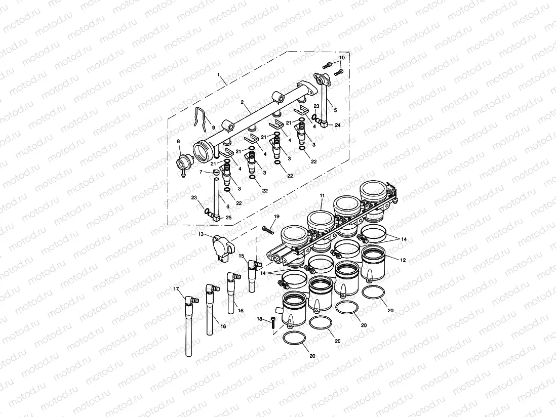 Throttles/Injectors and Fuel Rail > Vin 211242