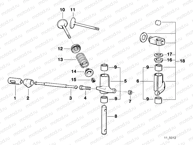 Timimg gear - rocker arm/valves