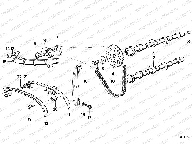 Timing gear - cam shaft/chain drive