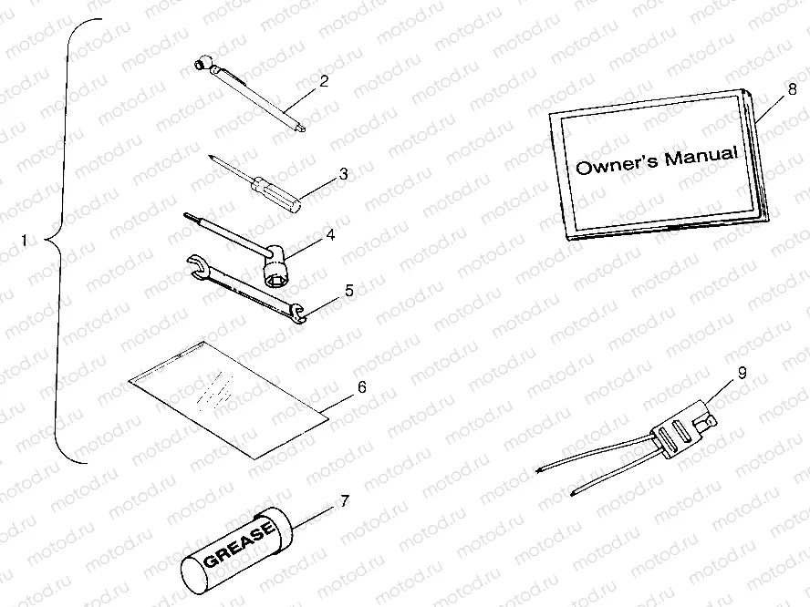 TOOL KIT  SPORTSMAN 500 W97CH50A (4939993999E003) | TOOL KIT  SPORTSMAN 500 W97CH50A (4939993999E003)