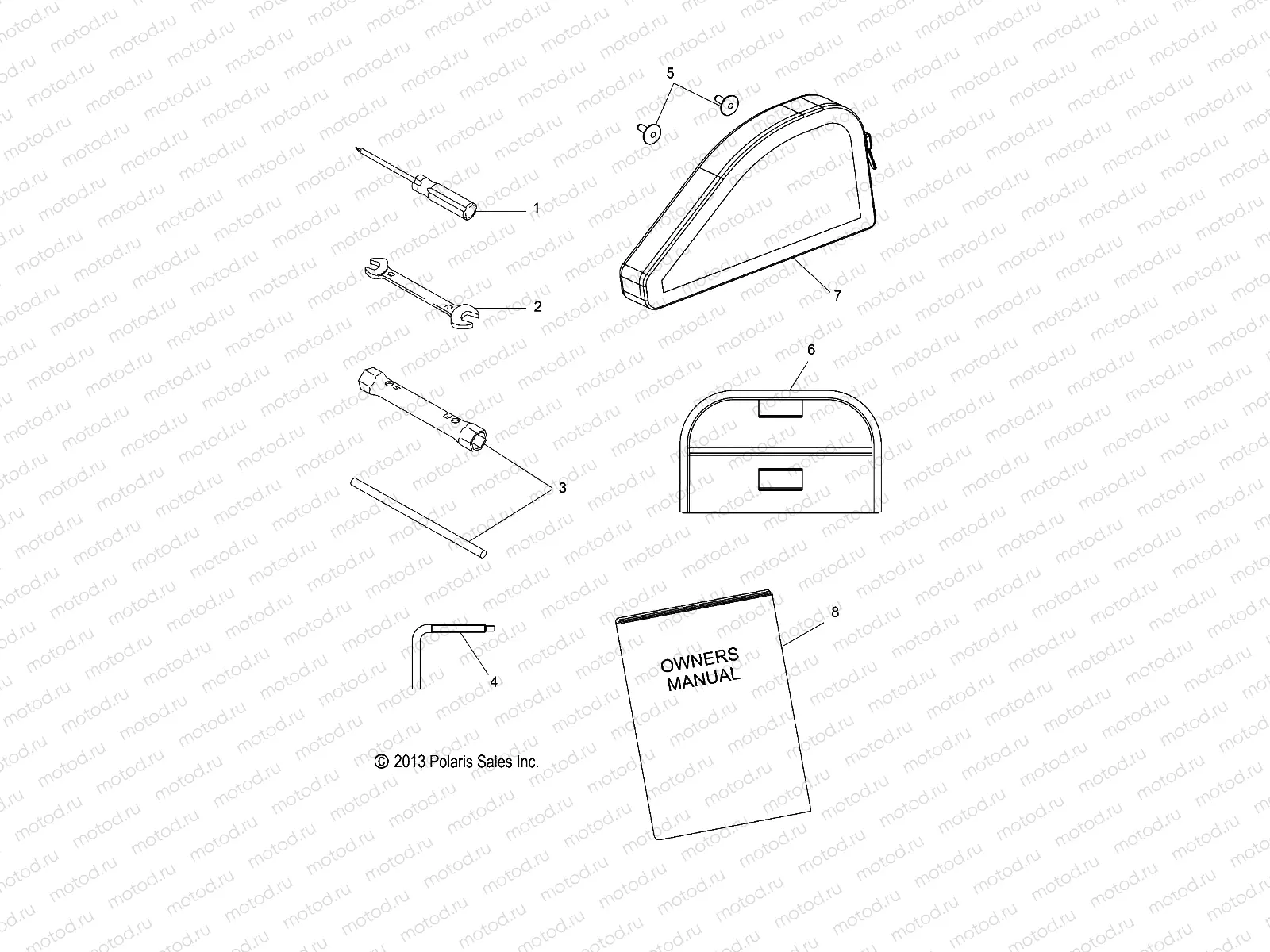 TOOLS | TOOLS, TOOL KIT and OWNERS MANUAL - S20CBA5BSL/BEL (49SNOWTOOL14550)
