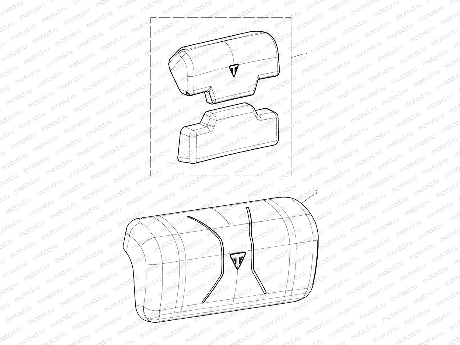 Top Box, Back Rest Kit