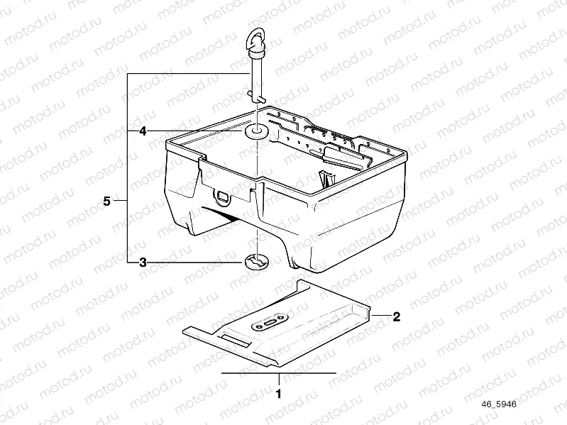 Topcase 22 L mounting parts