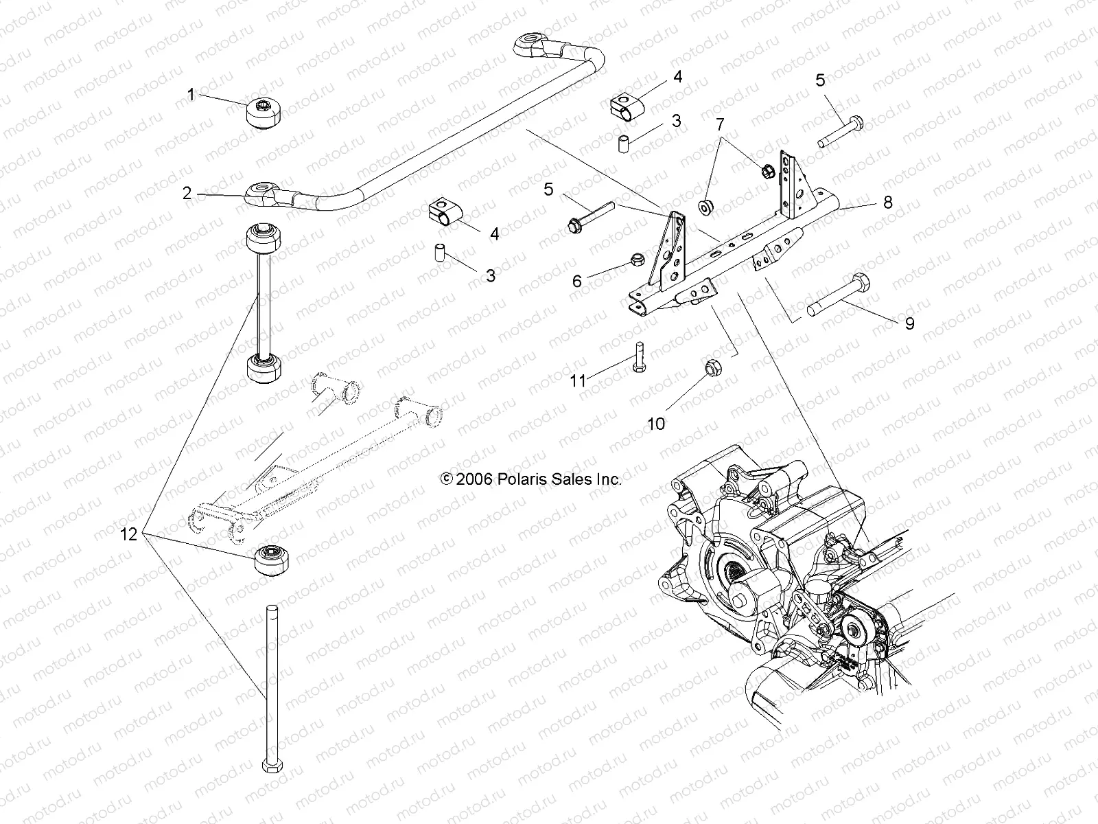 TORSION BAR - A07TH50EA (49ATVTORSIONX2500EFI) | TORSION BAR - A07TH50EA (49ATVTORSIONX2500EFI)