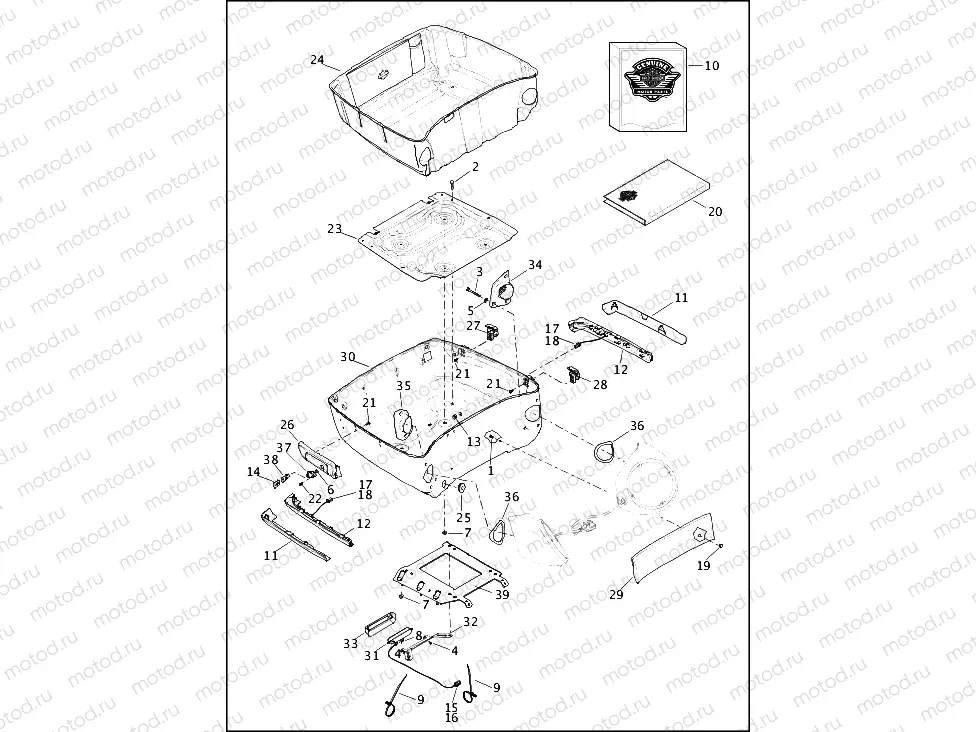 TOUR-PAK (BOTTOM) - FLHTCUTG (2 OF 2)