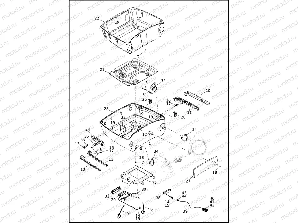TOUR-PAK (BOTTOM) - FLHTCUTG (2 OF 2)