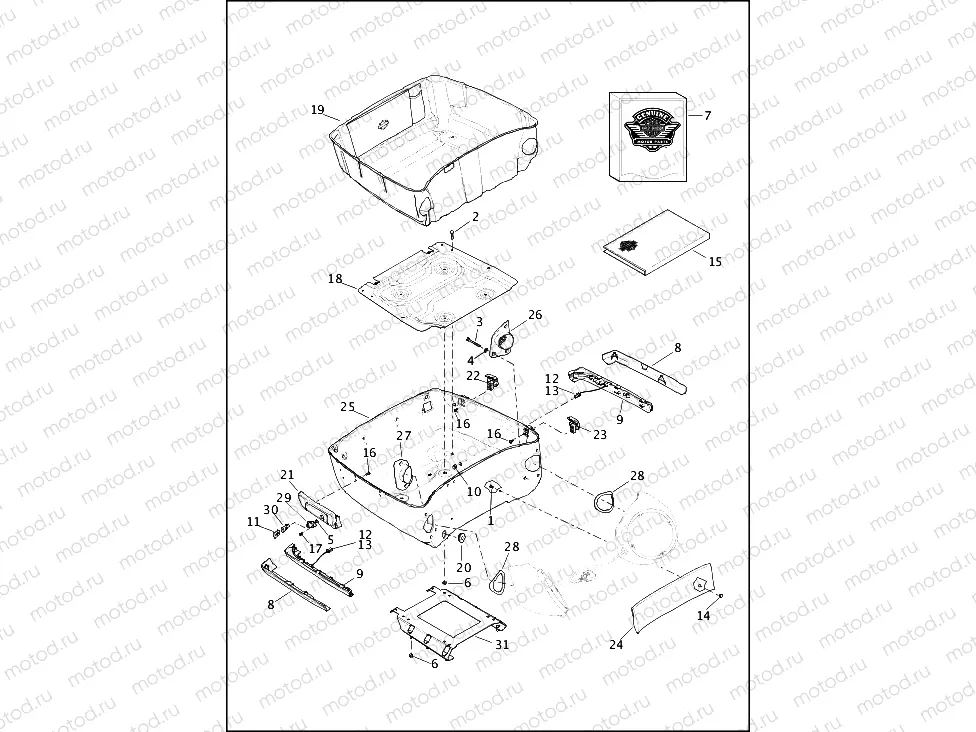 TOUR-PAK (BOTTOM) - FLHTCUTG