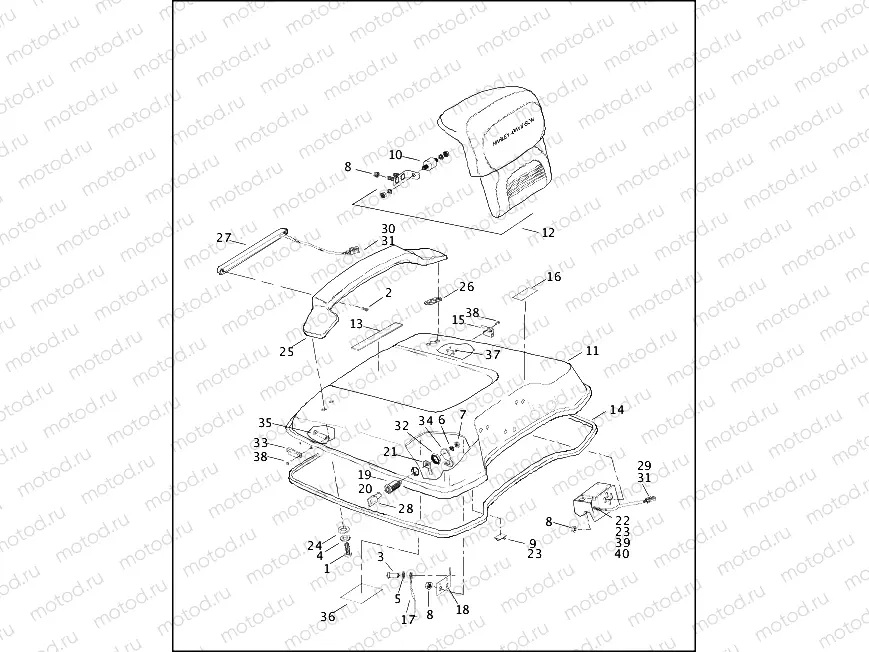 TOUR-PAK COVER & BACKREST