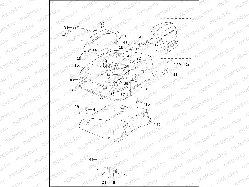 TOUR-PAK COVER & BACKREST