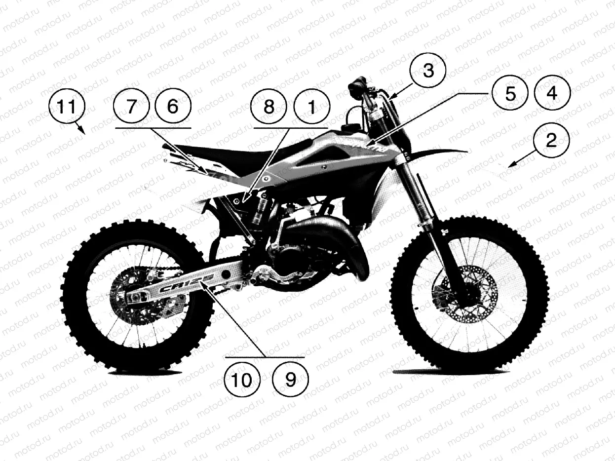 TRANSFERS R/W (CR125 EU / WR125 USA)