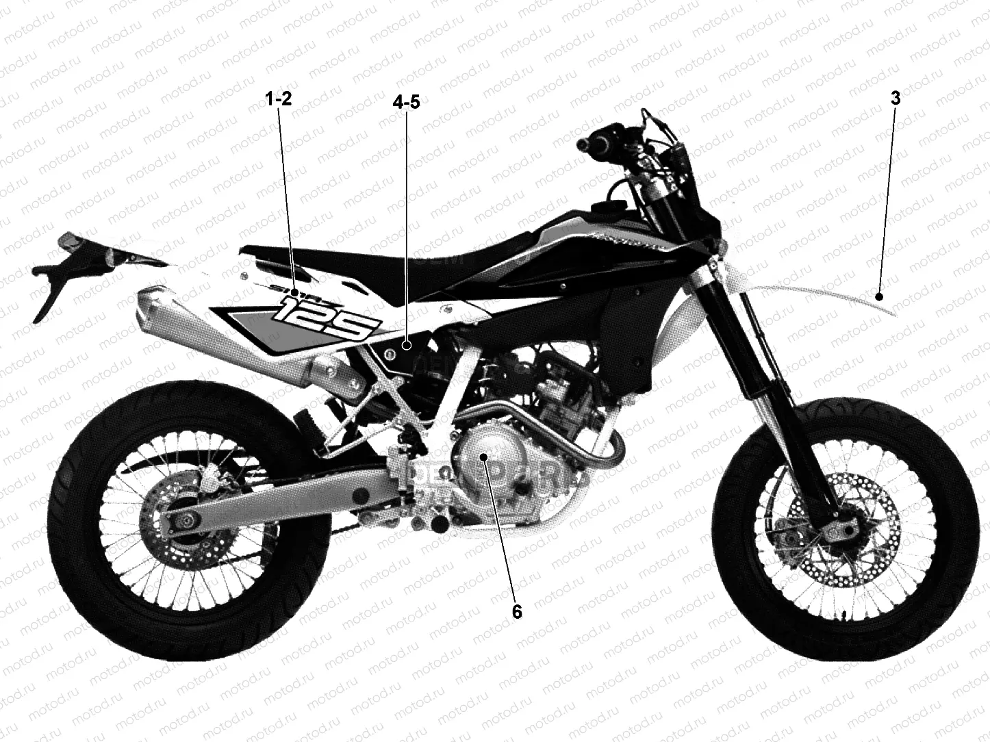 TRANSFERS WHITE/BLACK (SMR 125)