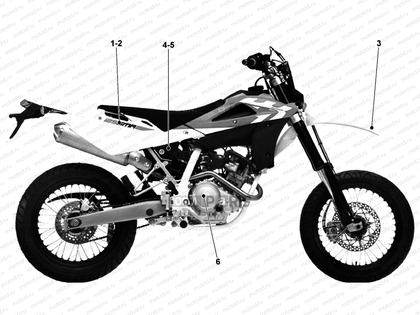 TRANSFERS WHITE/RED (SMR 125)