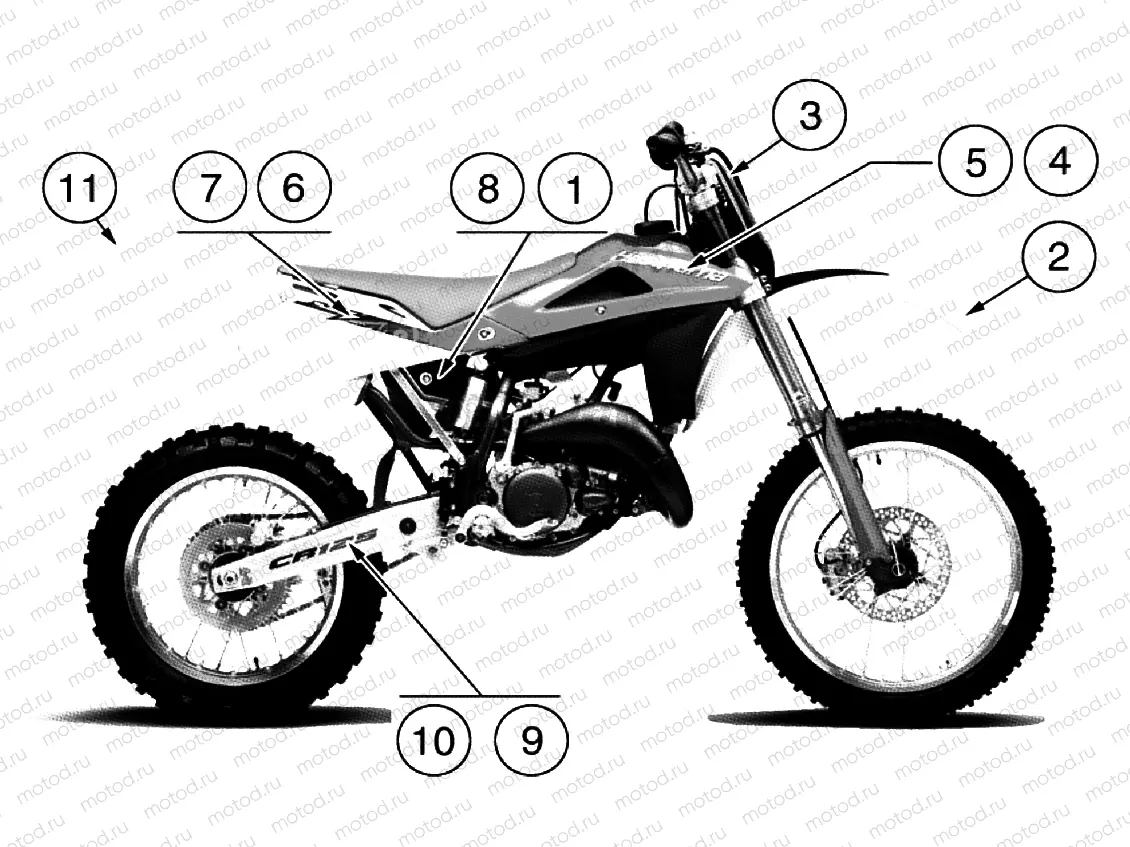 TRANSFERS Y/B (CR125 EU / WR125 USA)