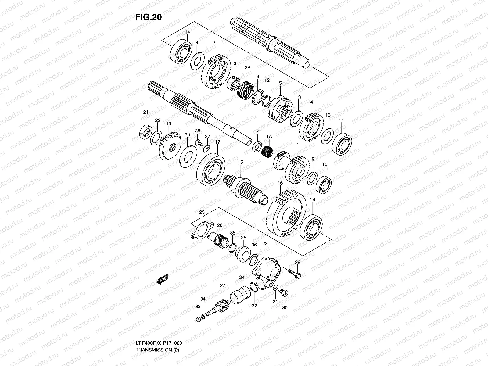 TRANSMISSION (2)( LT-F400FK8/FK9)