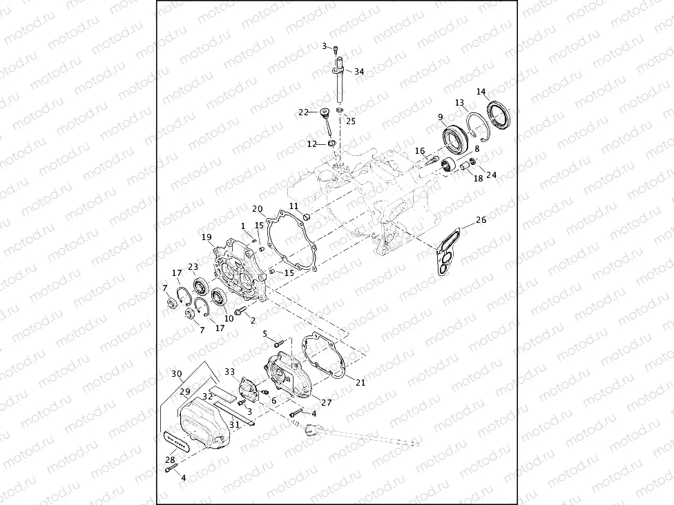 TRANSMISSION BEARINGS AND COVERS