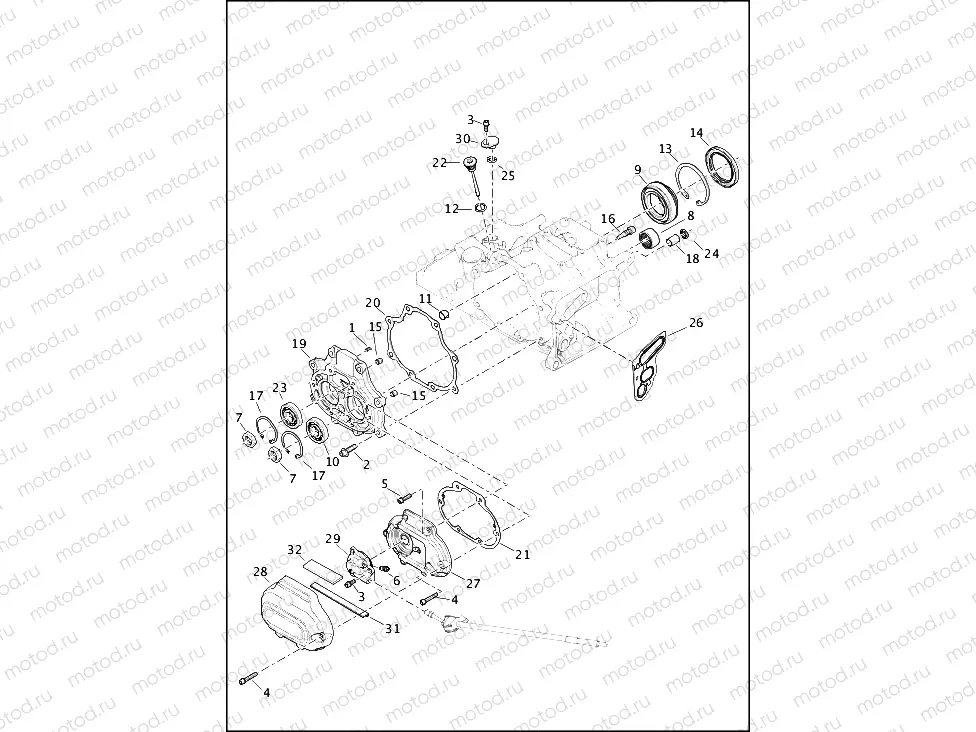TRANSMISSION BEARINGS AND COVERS