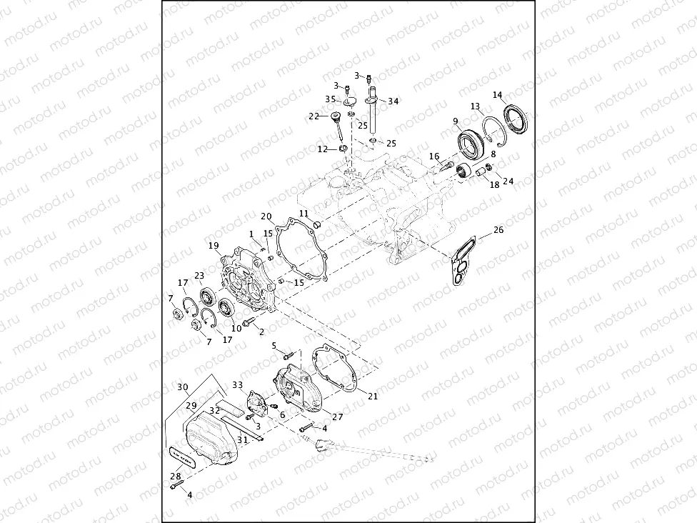 TRANSMISSION BEARINGS AND COVERS
