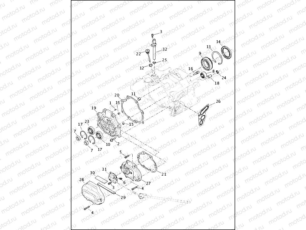 TRANSMISSION BEARINGS AND COVERS