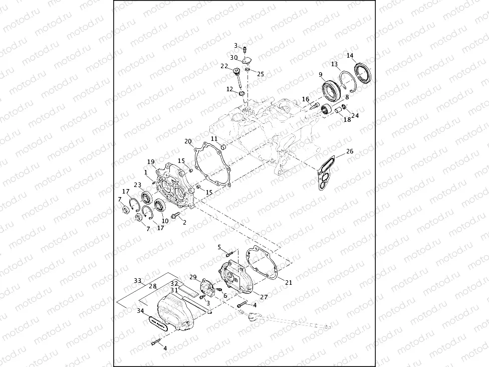 TRANSMISSION BEARINGS AND COVERS