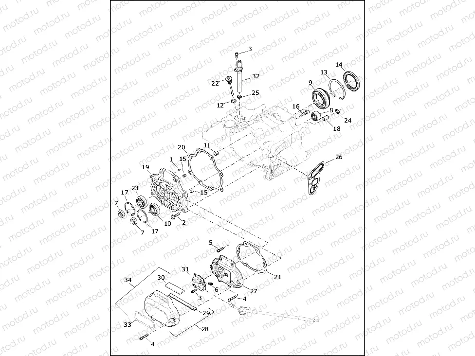 TRANSMISSION BEARINGS AND COVERS